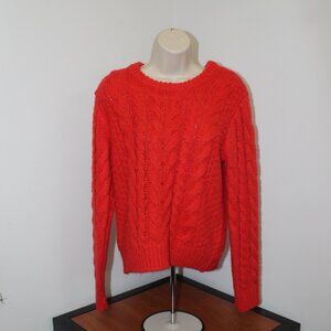 Mi Ami Francescas Collection Sweater Red Cable Knit Pullover Holiday